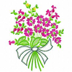 Flowers And Tree Embroidery Design 1